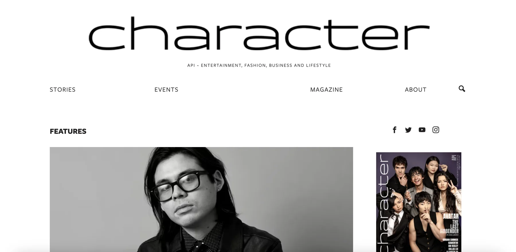 Character Media website screenshot